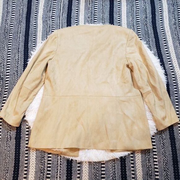 Talbots Women's Faux Seude Stretch Blazer Jacket - Picture 3 of 3